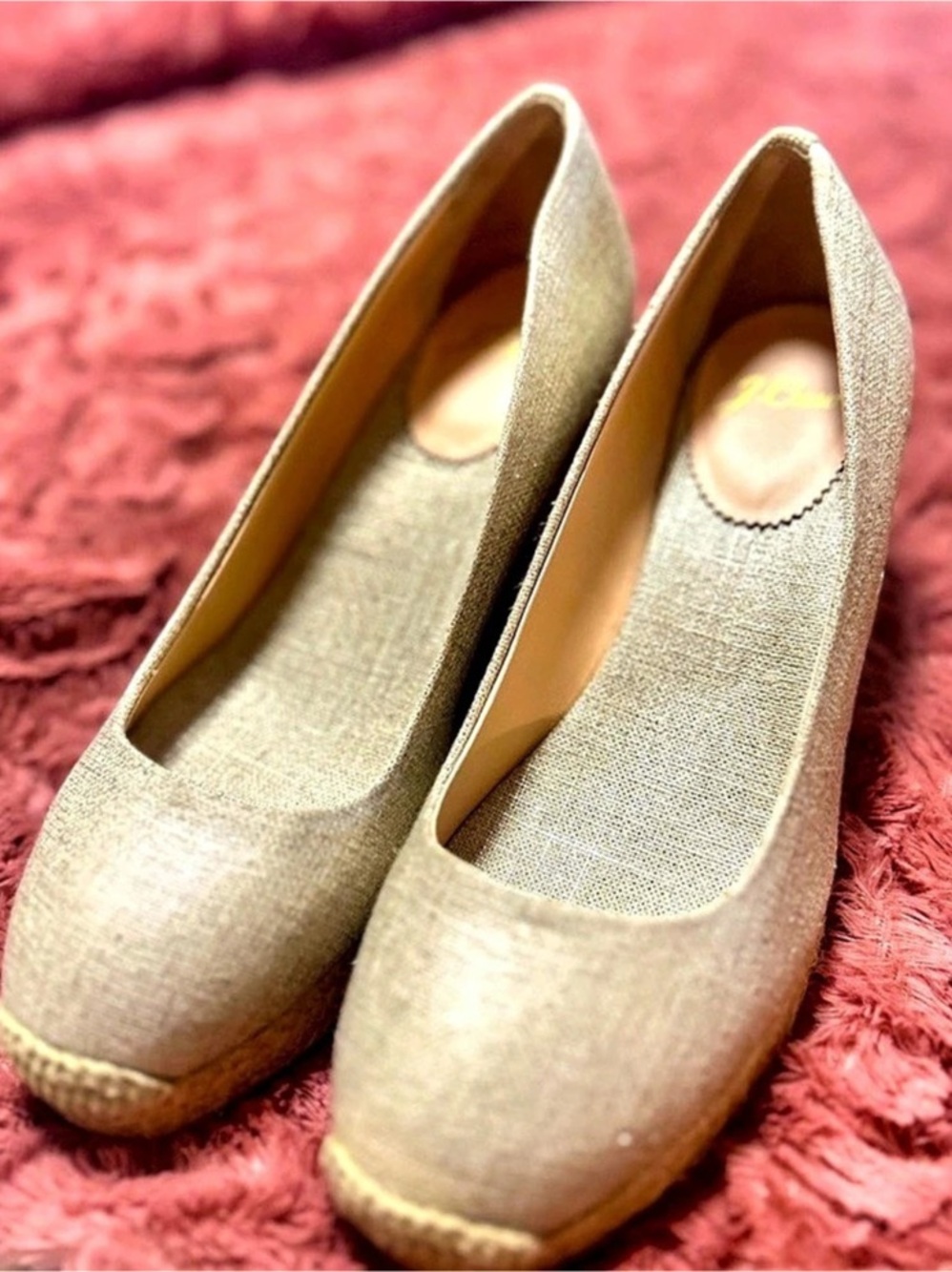 J.Crew Seville Espadrille Wedge Beige US 6.5